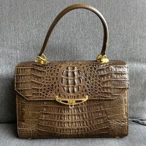 Crocodile leather purse